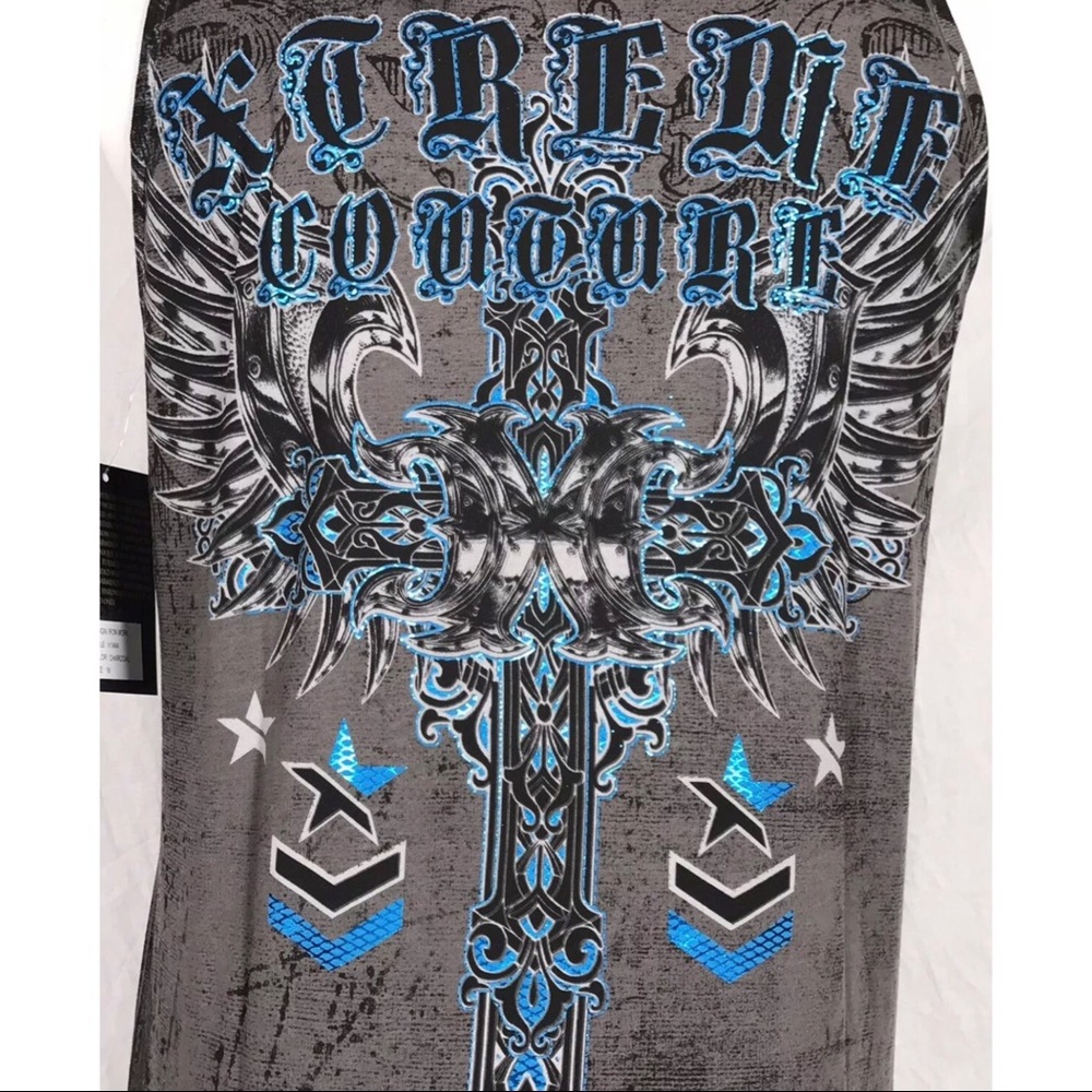 XTREME COUTURE by AFFLICTION Men T-Shirt IRON WORK - Picture 8 of 8